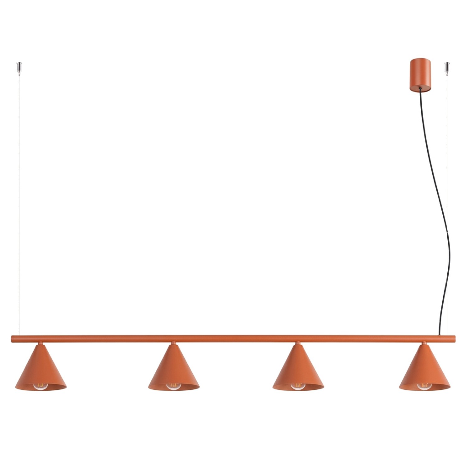 Lustre Acier Ocre Rouge E14 4 NOX, EDEN