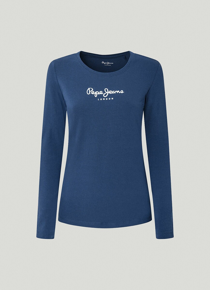 T-shirt met lange mouwen en logo