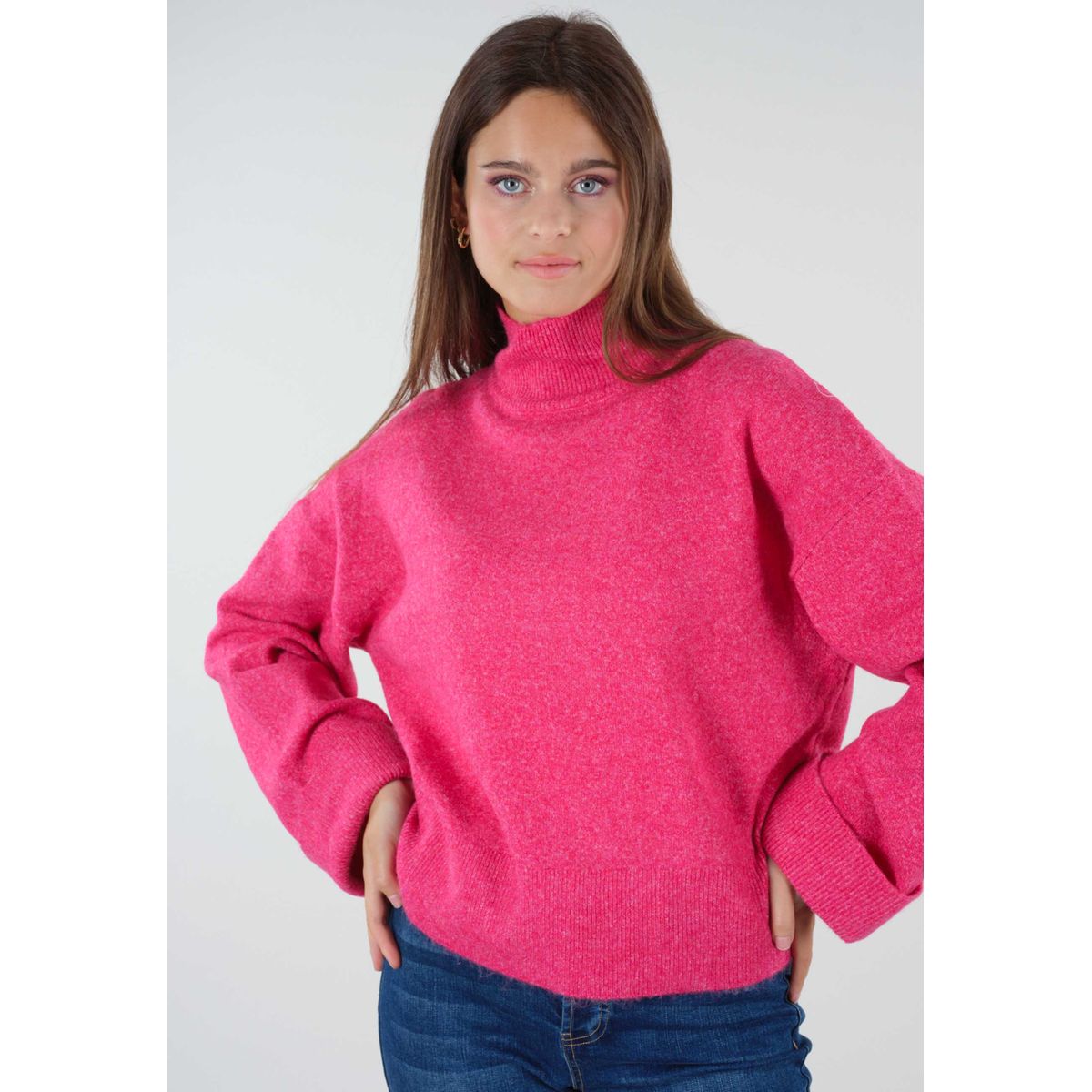 Pull col roulé deals oversize femme
