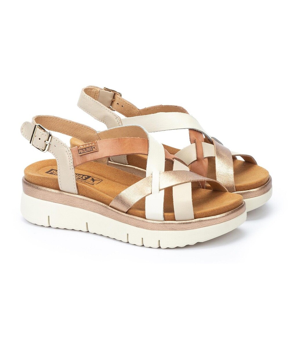 Pikolinos Sandalias de cuña de piel Palma