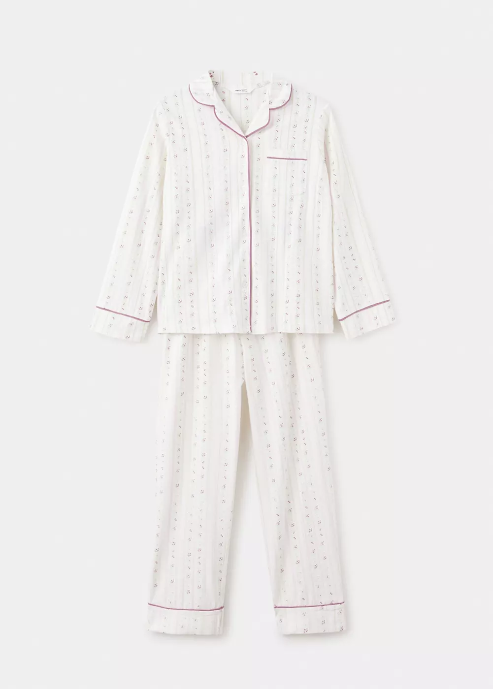 Pyjama complet imprimé à fleurs, MANGO KIDS