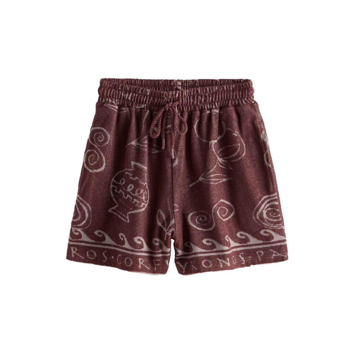 Short en tissu éponge à imprimé grec, NEXT