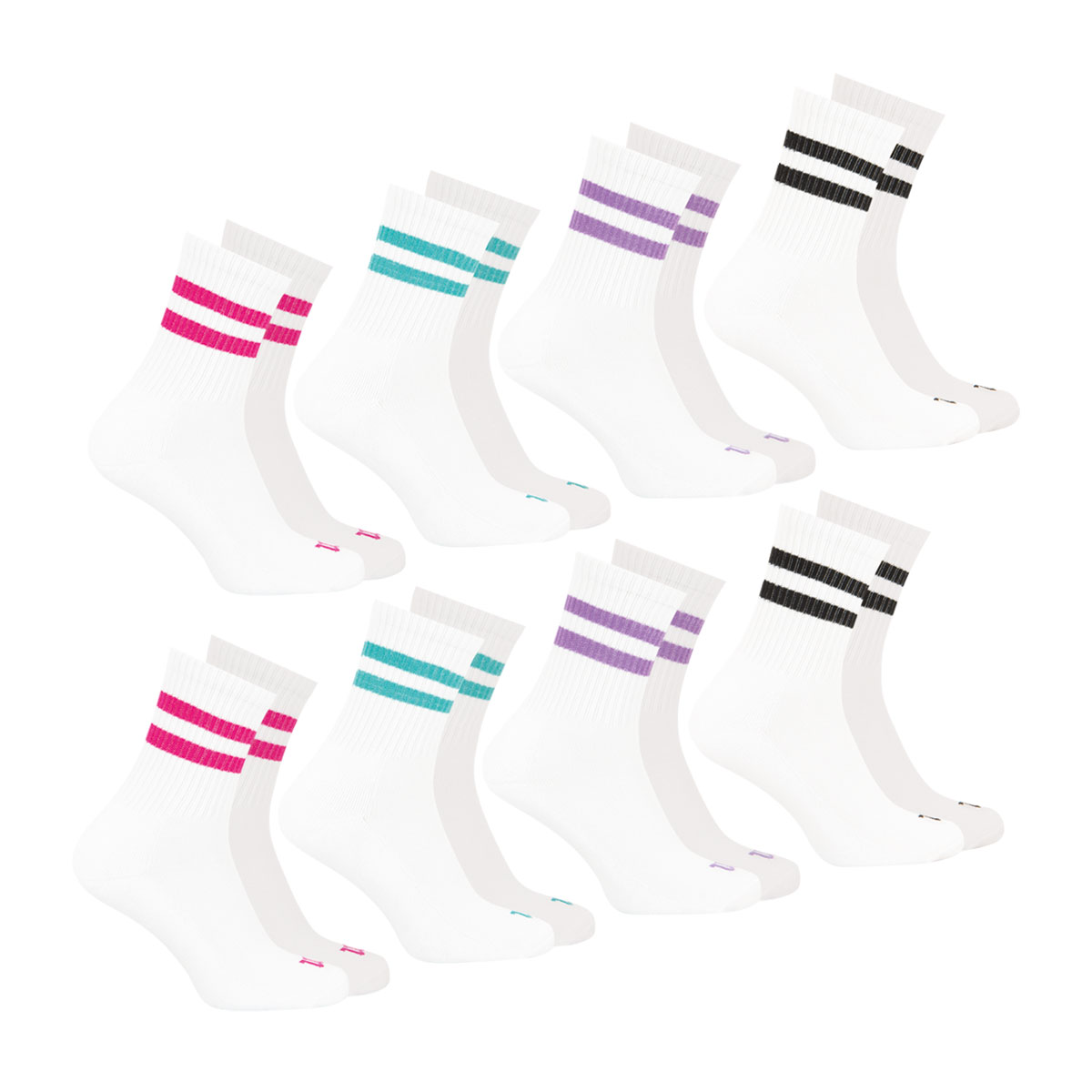 Chaussettes mi-hautes, lot de 8,  SPORT, WILSON