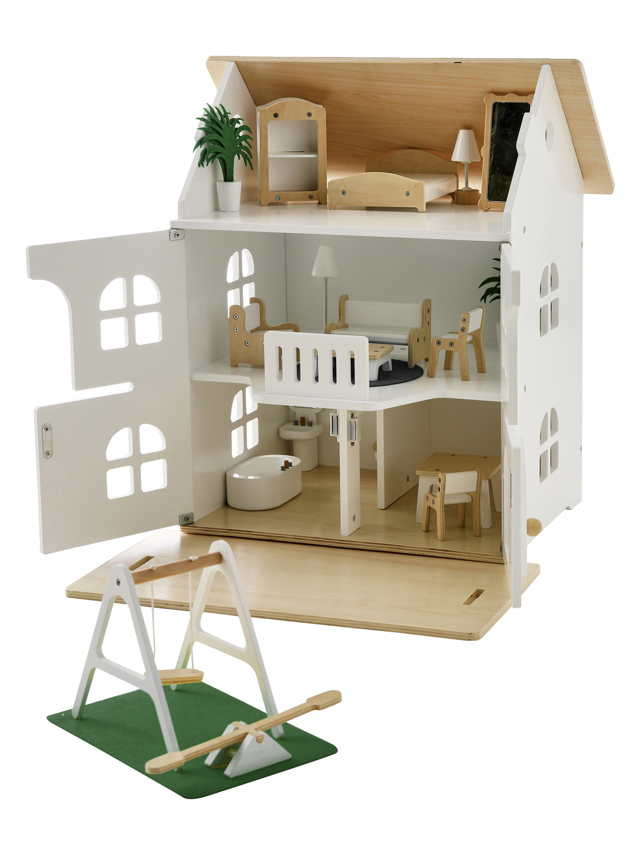 Maison romantique des amis des petits + mobilier en bois, VERTBAUDET