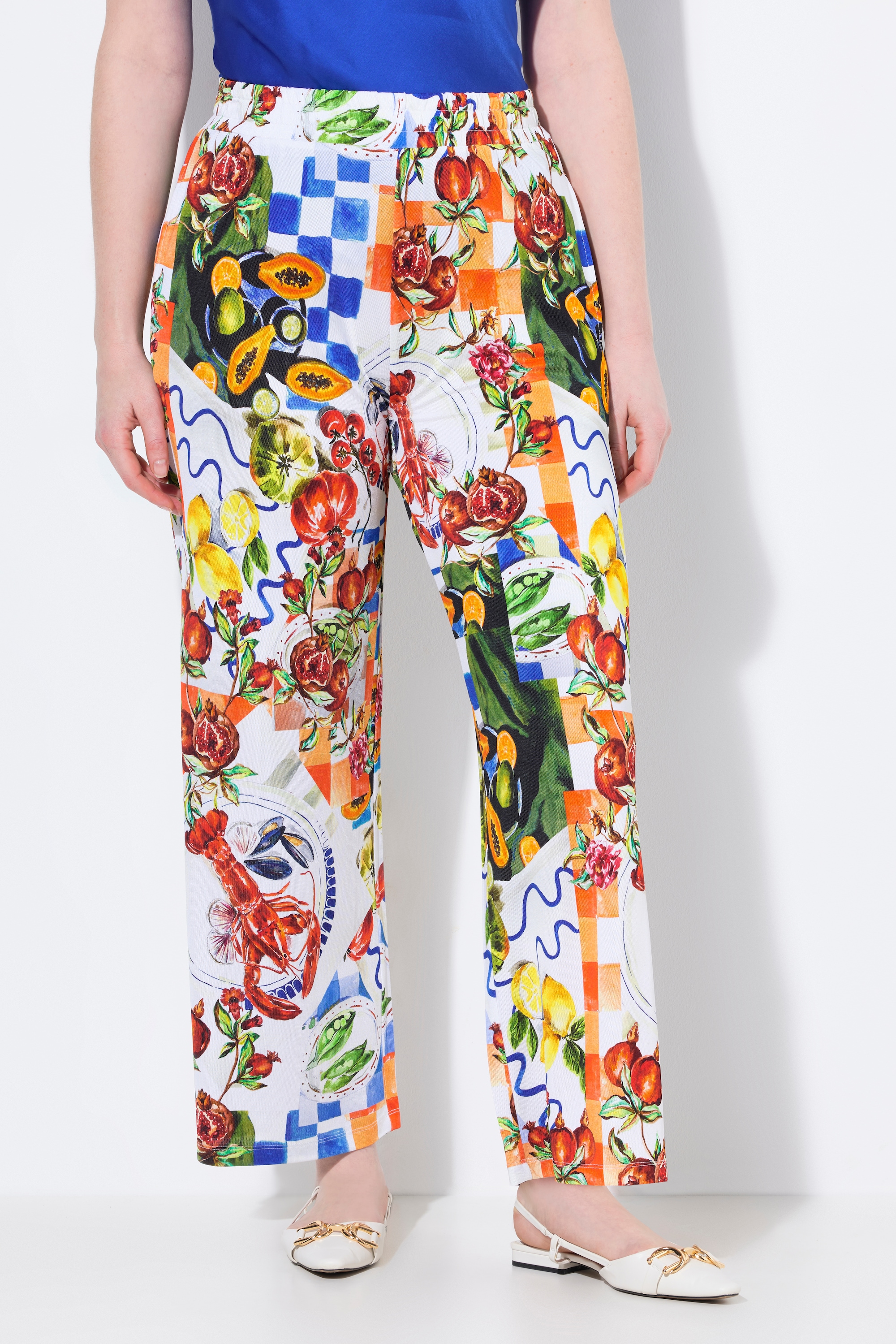 Pantalon au tombé fluide. Jambe large et, ULLA POPKEN