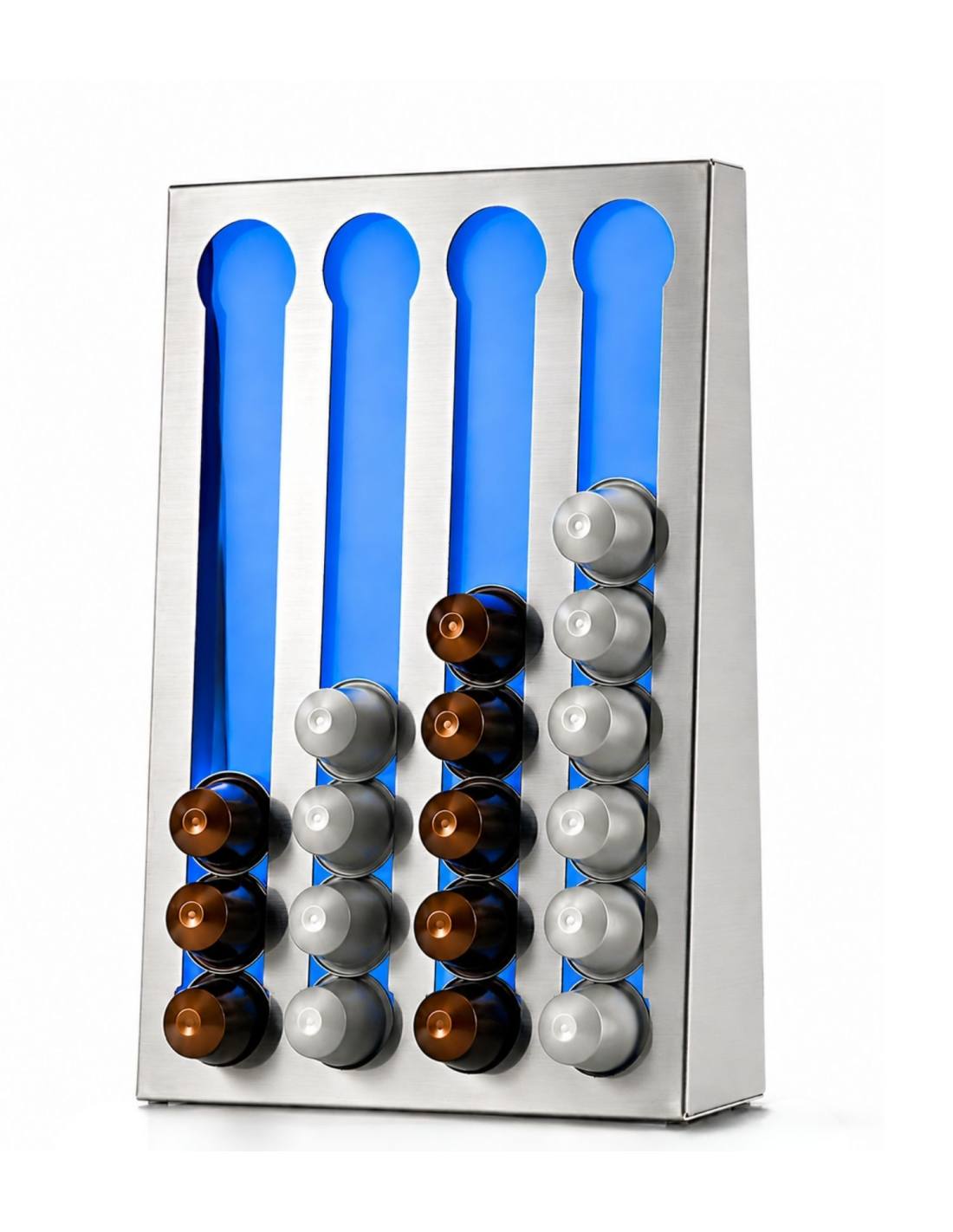 Porte capsules de café compatible avec les capsules Nespresso, Acier inoxydable, KAPSULAS, DON HIERRO