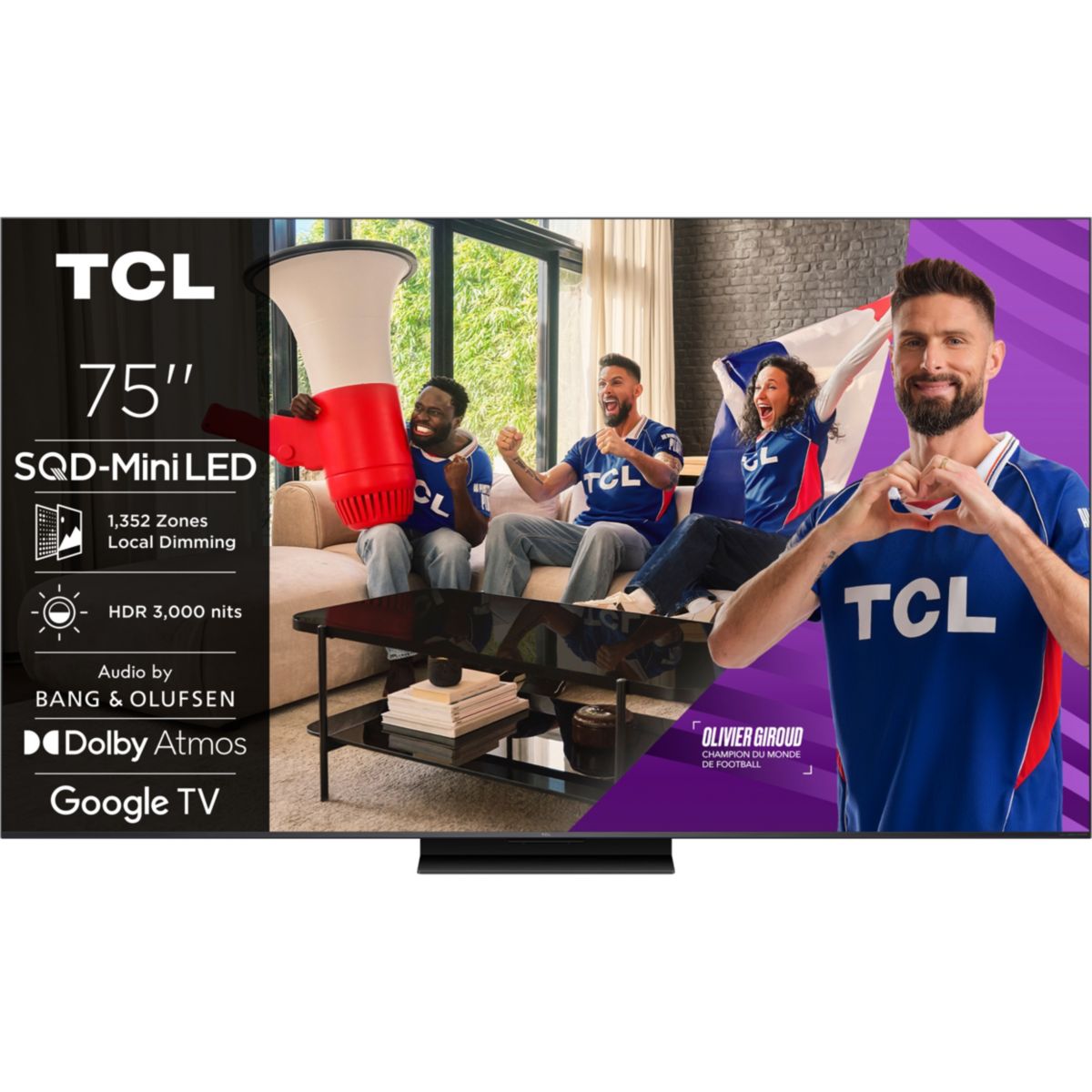 TV Mini LED 75C79L (2026) 75" (189 cm) 4K - Expérience Gaming, 144Hz, système sonore Bang & Olufsen, TCL