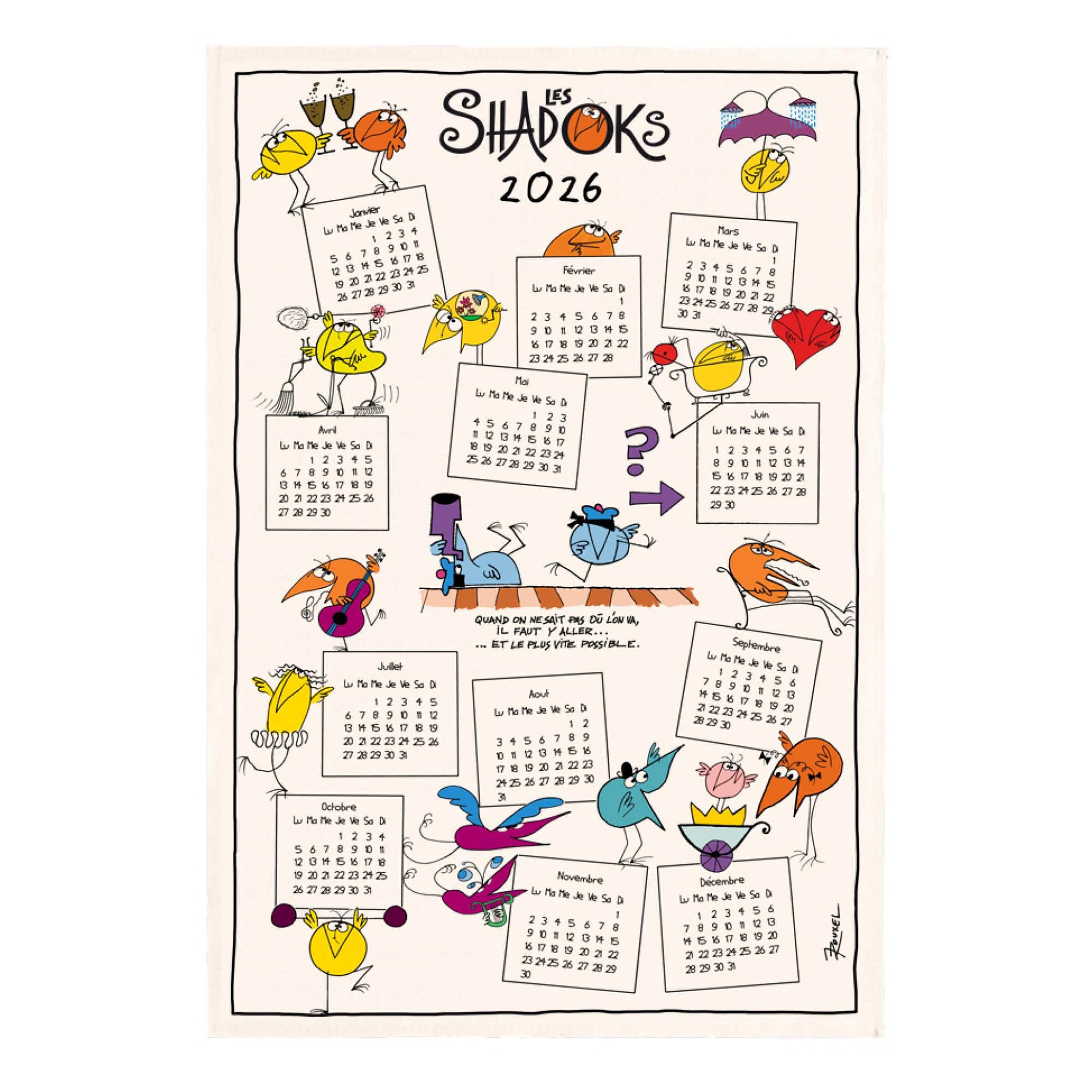 Torchon Shadoks Calendrier 2026, WINKLER