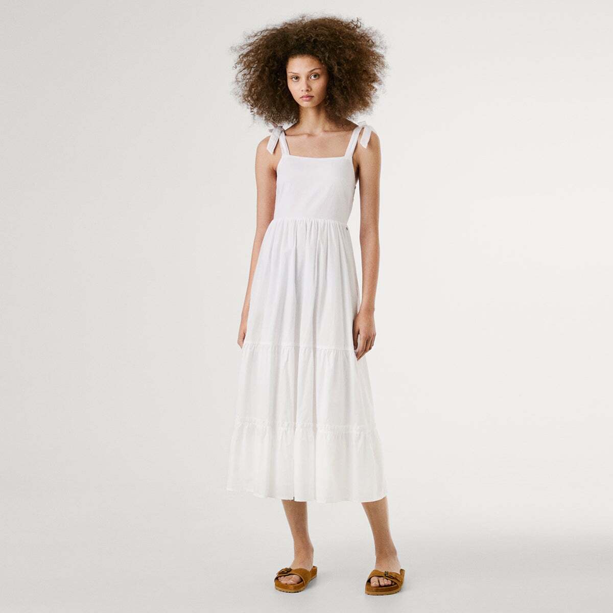 Robe Midi À Bretelles En Popeline, PEPE JEANS