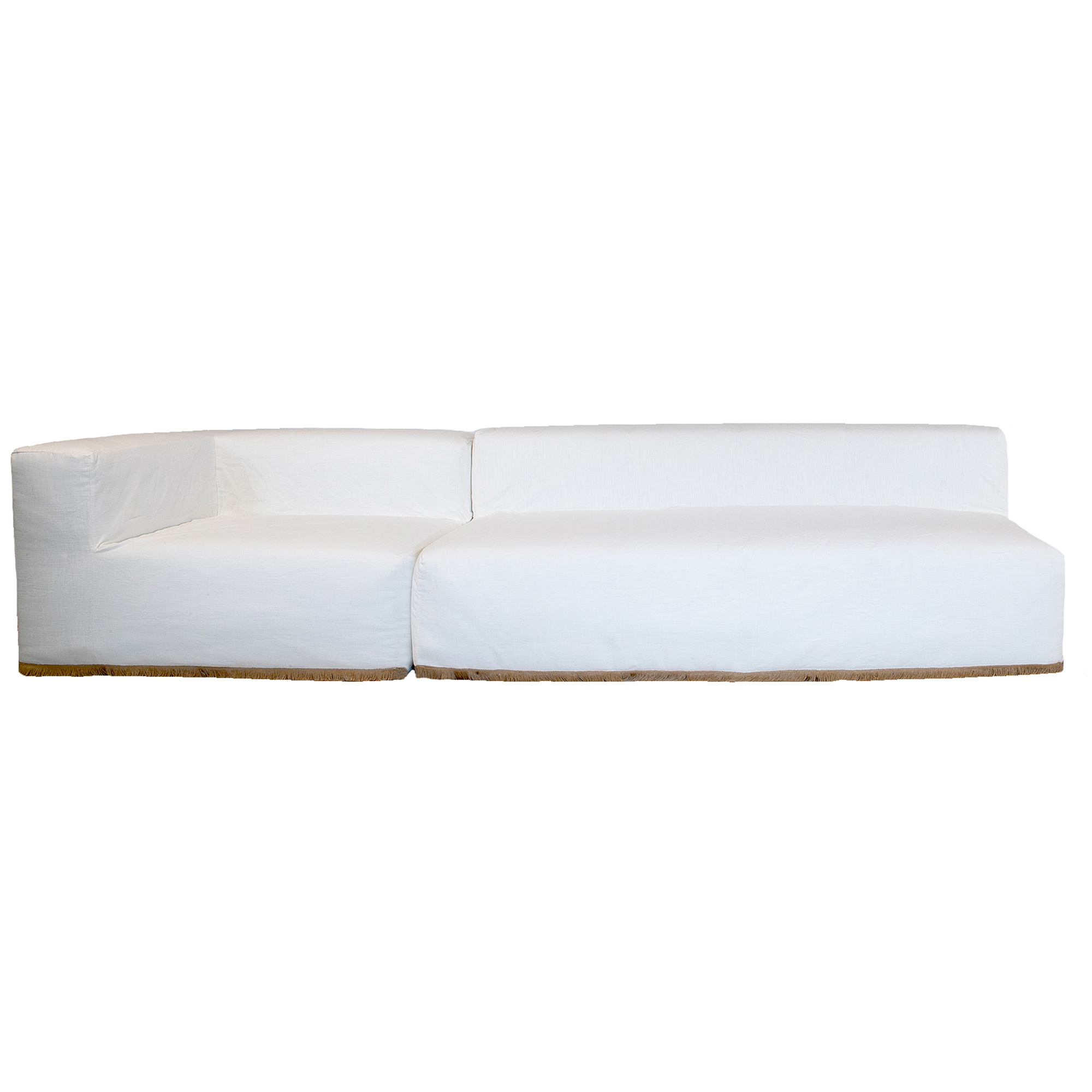 Canapé modulable en lin, déhoussable, MX HOME
