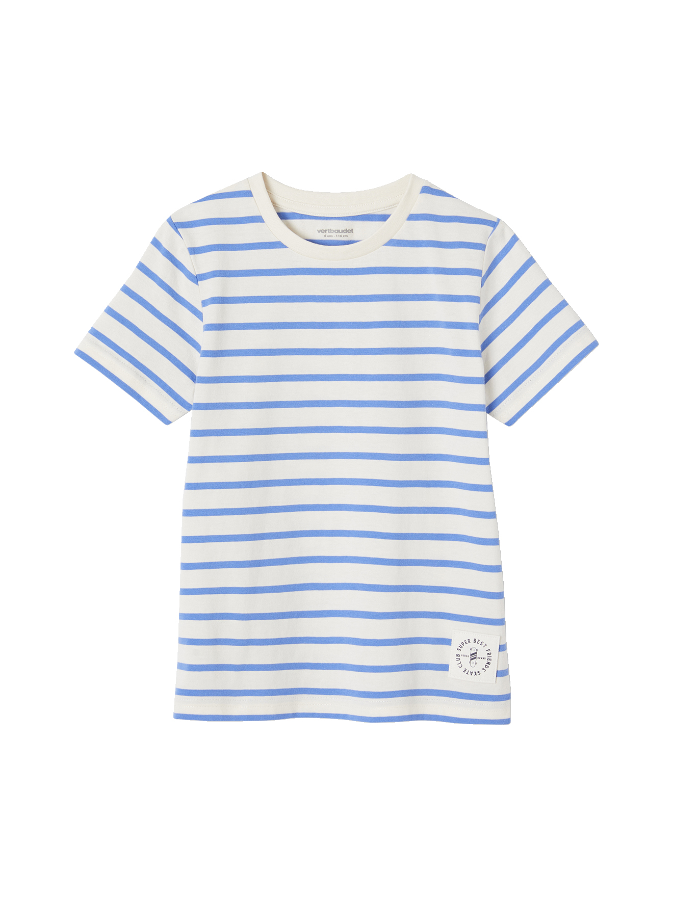 T-shirt rayé manches courtes, VERTBAUDET