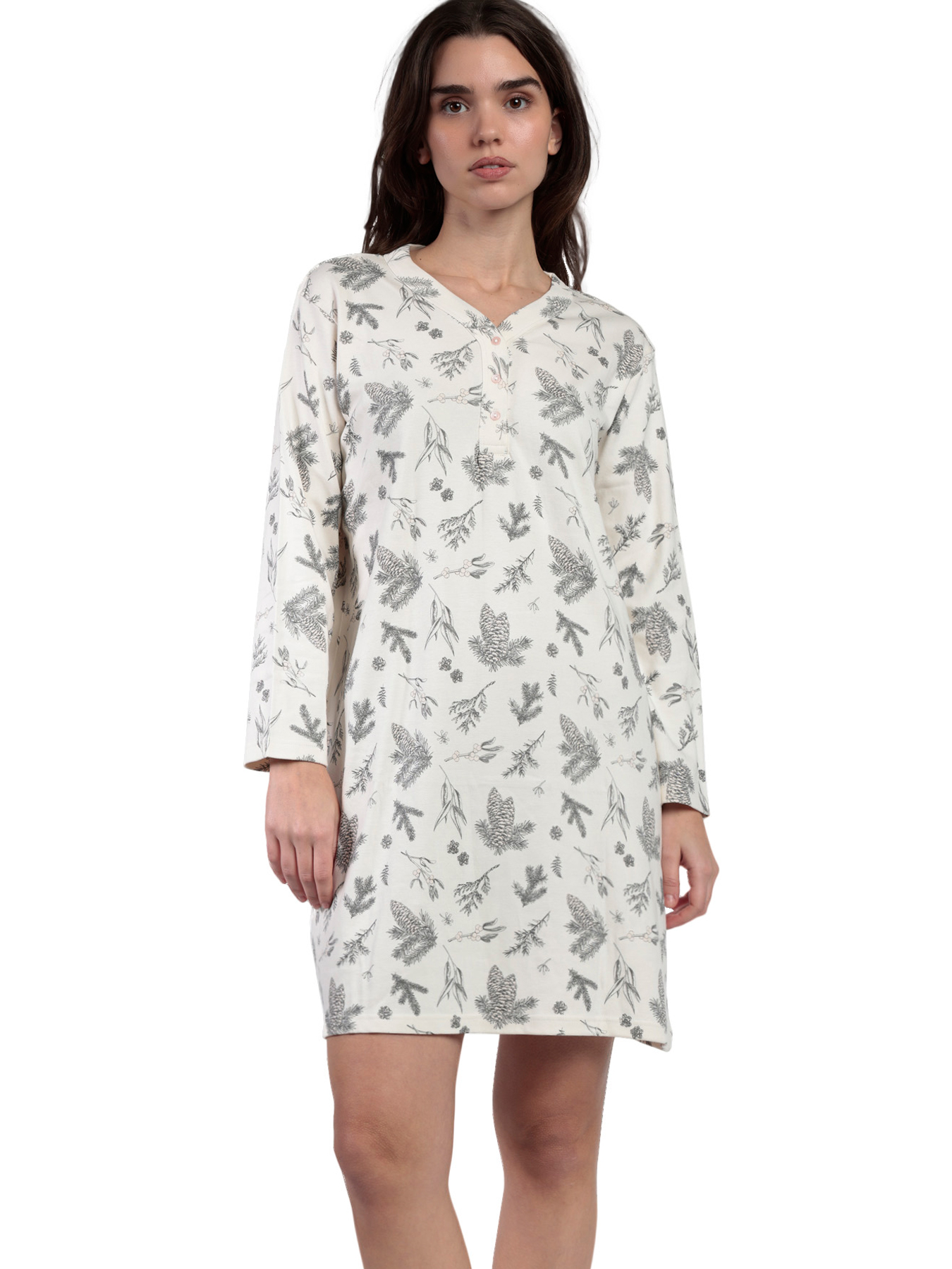 Chemise de nuit manches longues Winter Wood, ADMAS