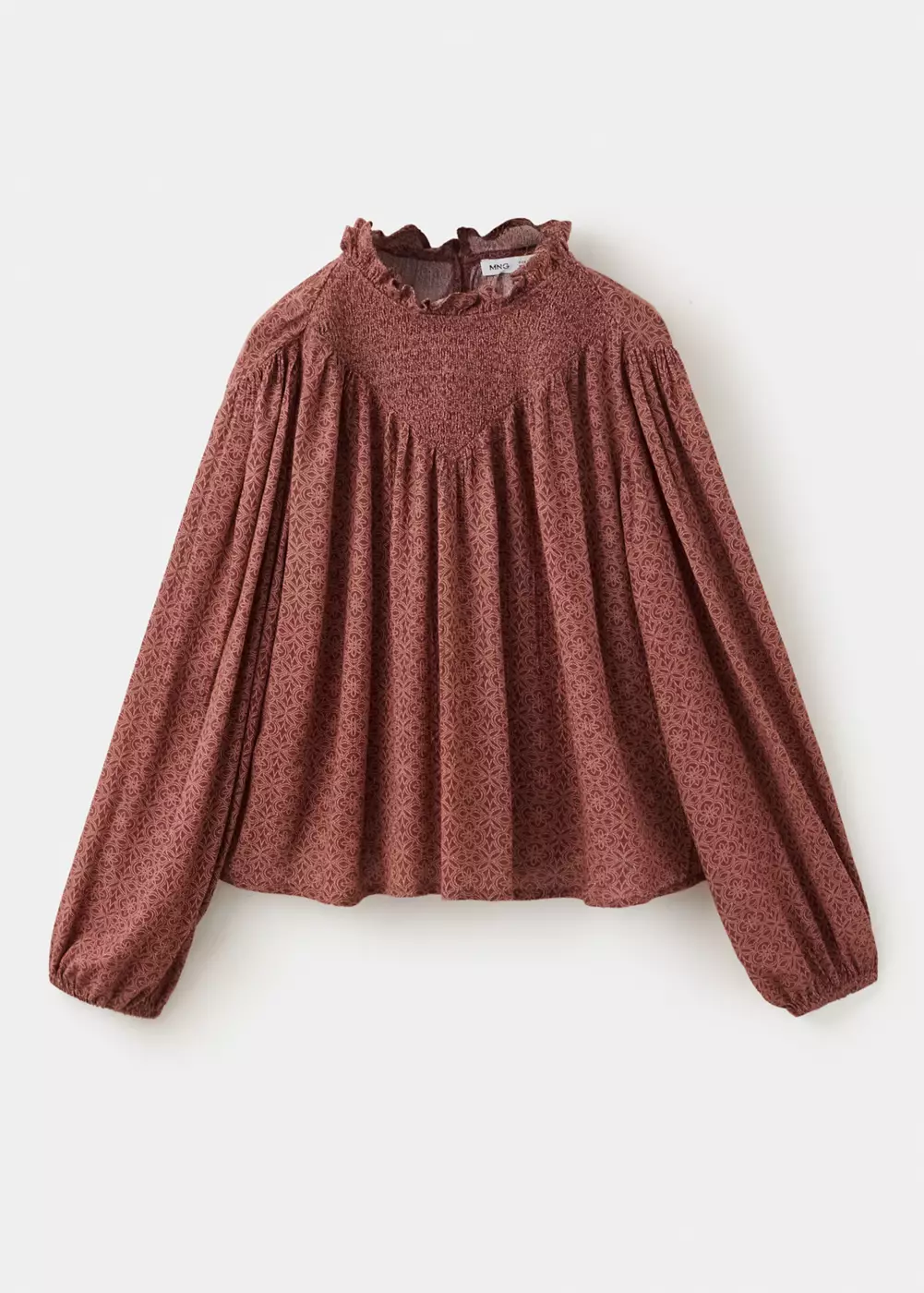 Blouse froncée en jacquard, MANGO KIDS