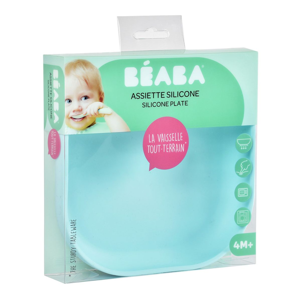 BEABA, Verre Ventouse pour Enfant, 100% silicone, matière douce et