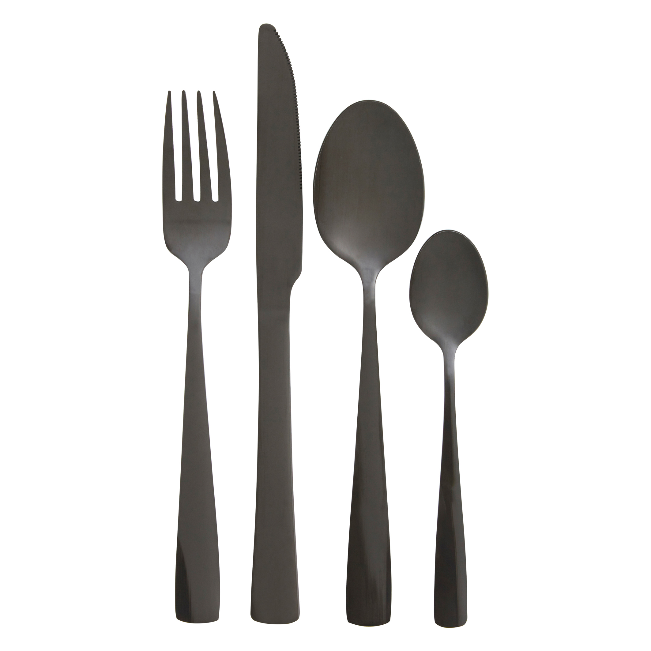 16-piece black stainless steel cutlery set, black, So'home | La Redoute