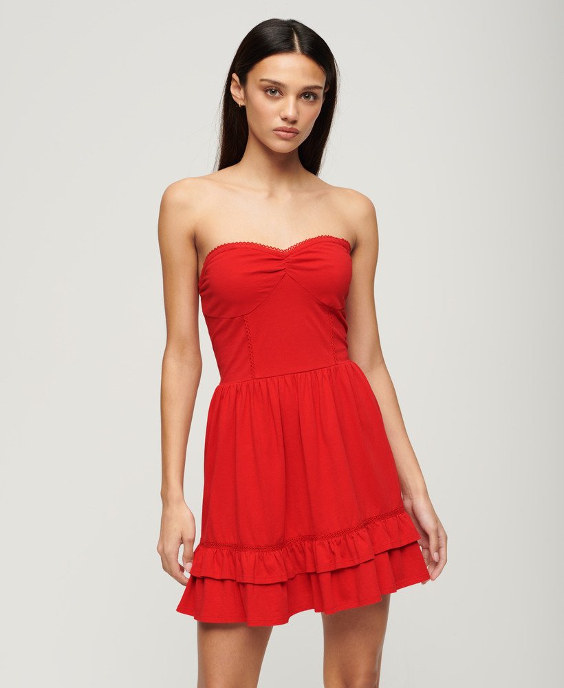 Mini-robe bustier en dentelle esprit années 50, SUPERDRY