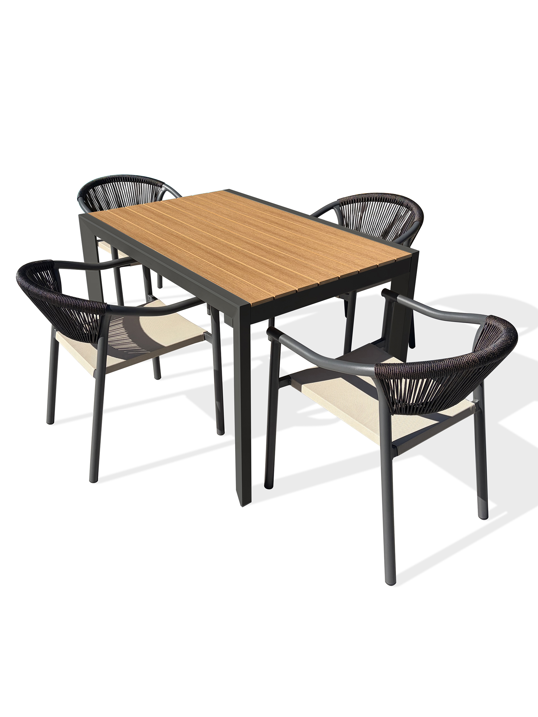 Ensemble repas de jardin en aluminium TONGA, DCB GARDEN