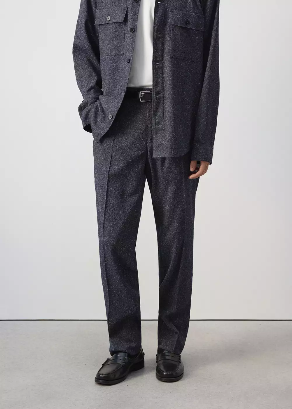 Pantalon regular-fit texturé, MANGO MAN