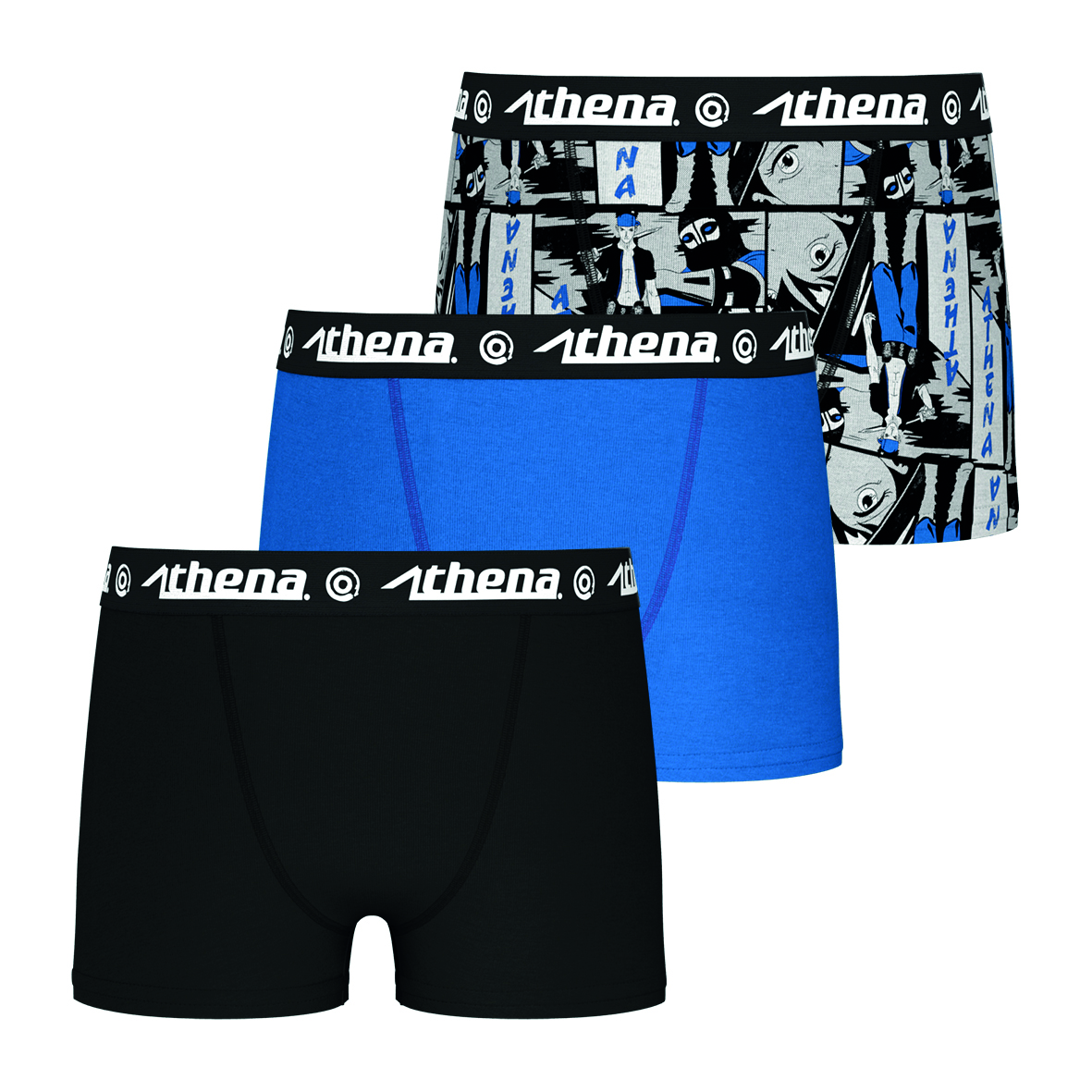 Lot de 3 boxers, ATHENA