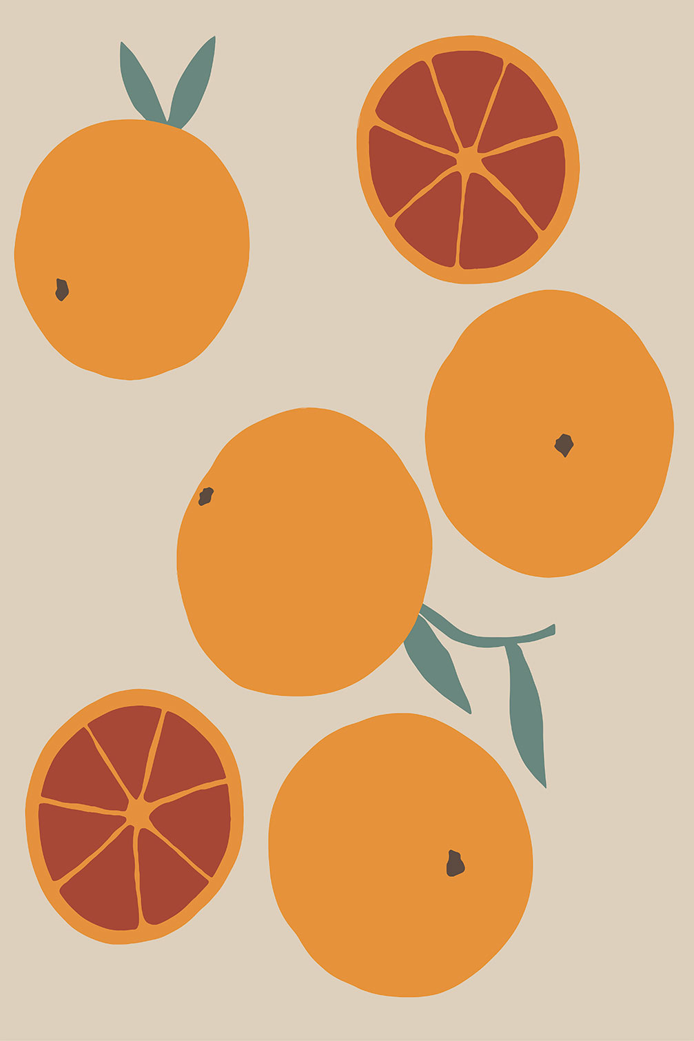 Tableau orange fraiche, HEXOA