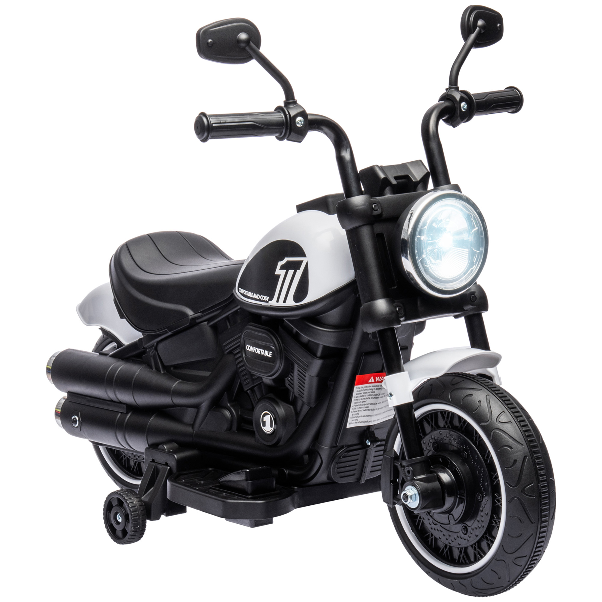 Moto électrique à conducteur assis PP Rose, HOMCOM