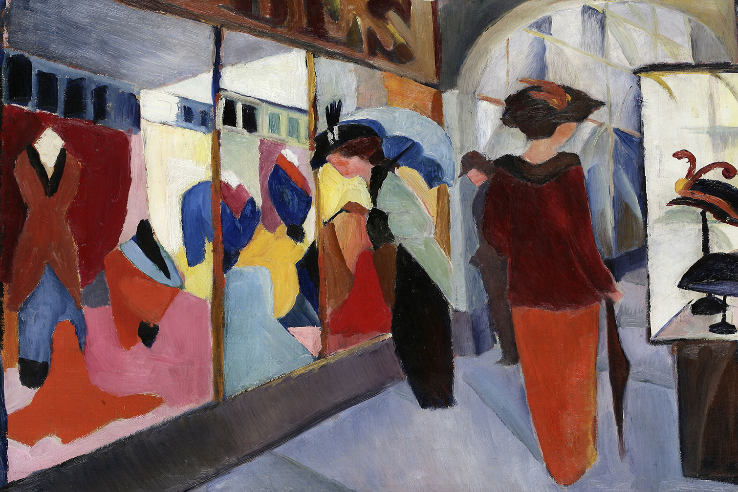 Tableau d'art d' August Macke La Boutique de Mode, HEXOA