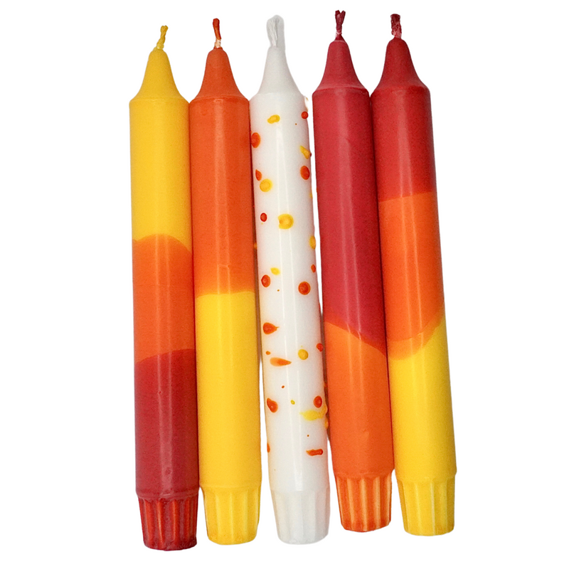 Lot de 5 bougies SUNSET, EKRU