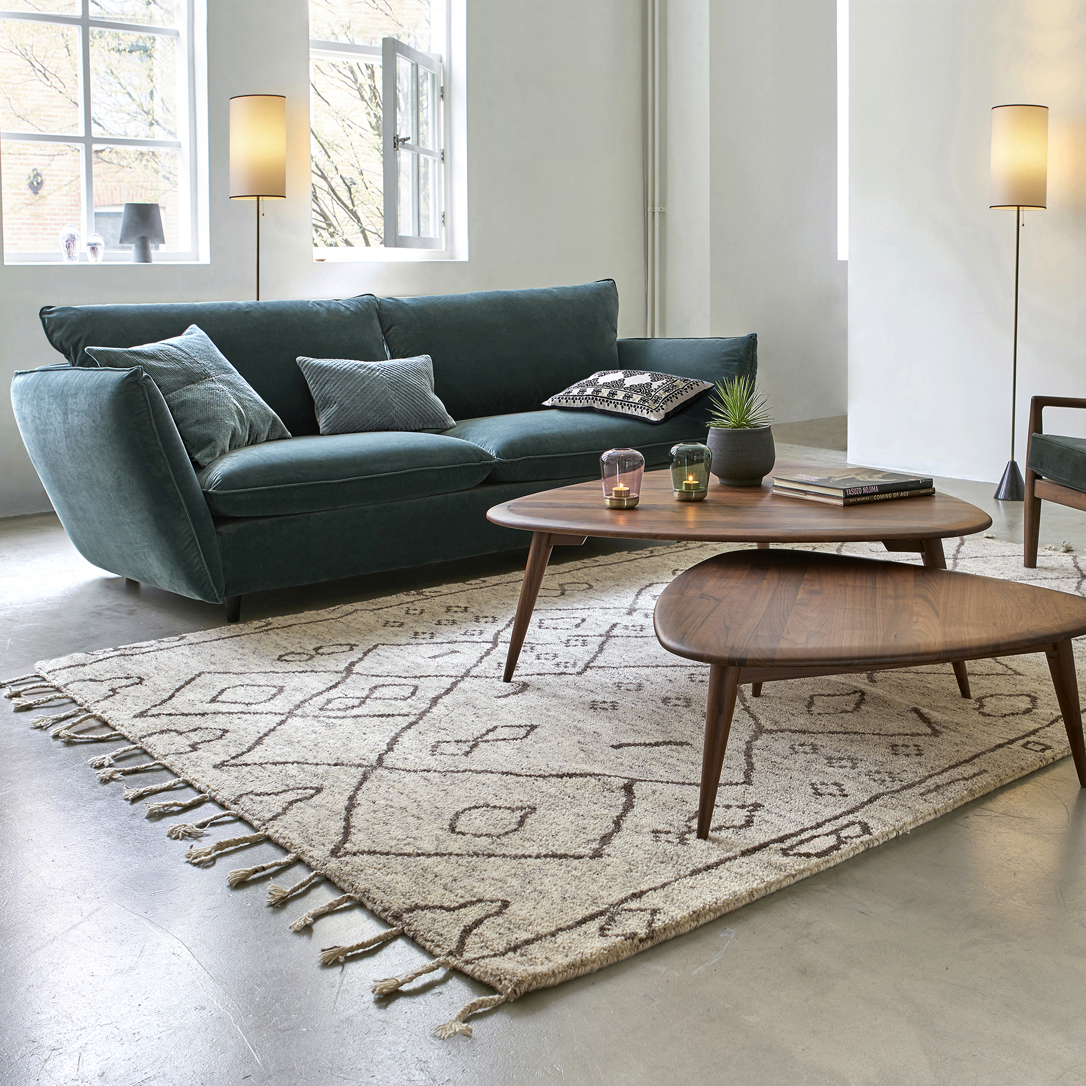 retro walnut coffee table