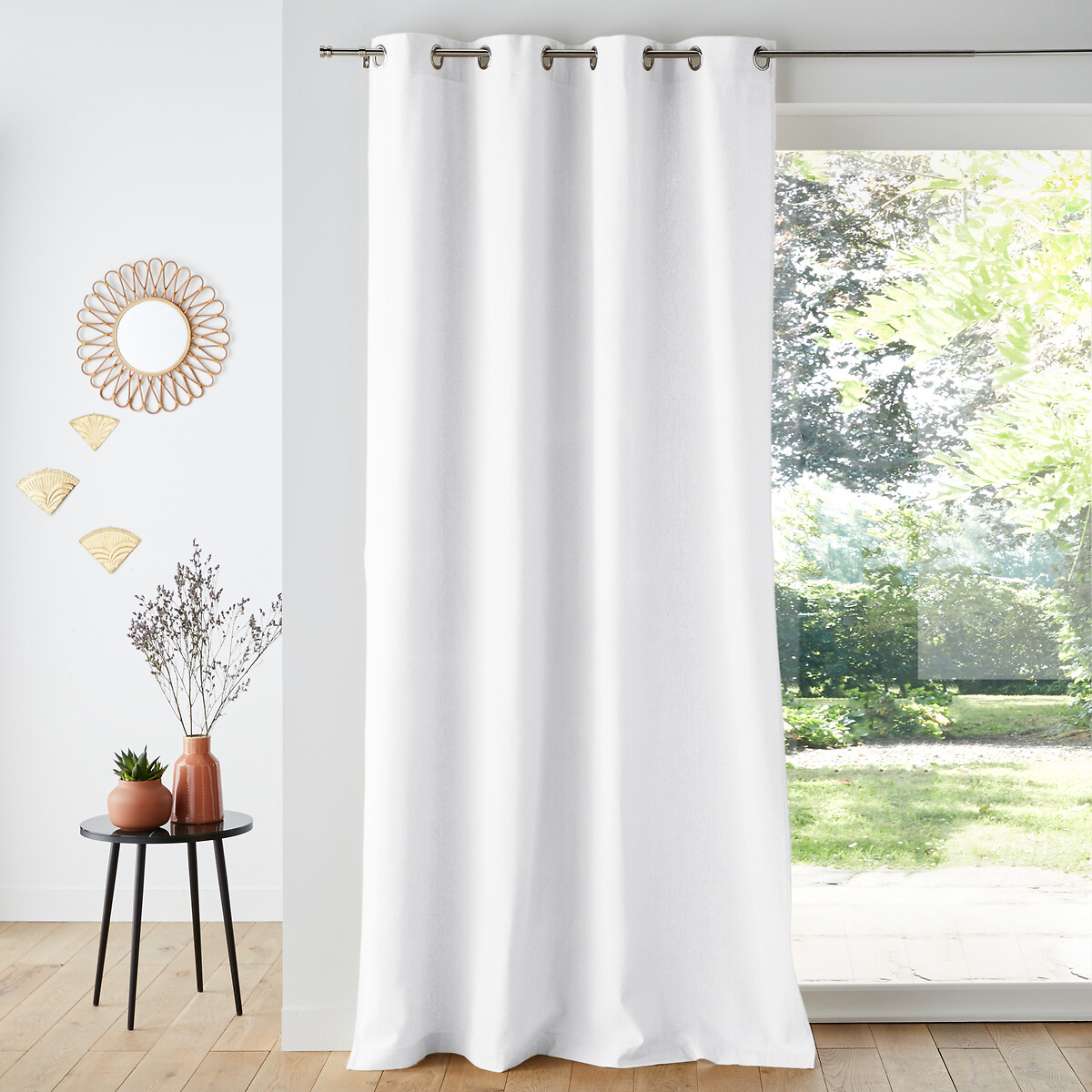 Taima Linen/Cotton Single Curtain with Eyelets