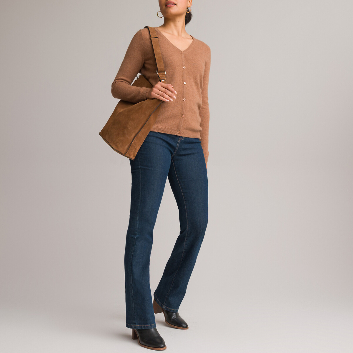 Cashmere fine knit cardigan Anne Weyburn | La Redoute