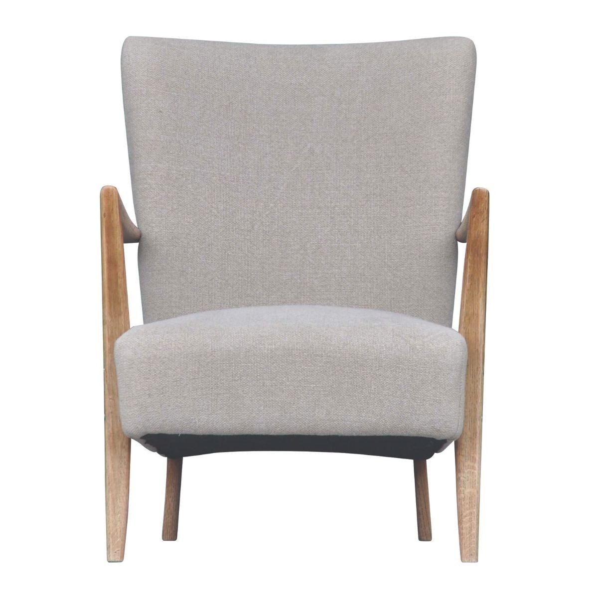 Fauteuil de salon chêne et lin, Jacques, CALICOSY