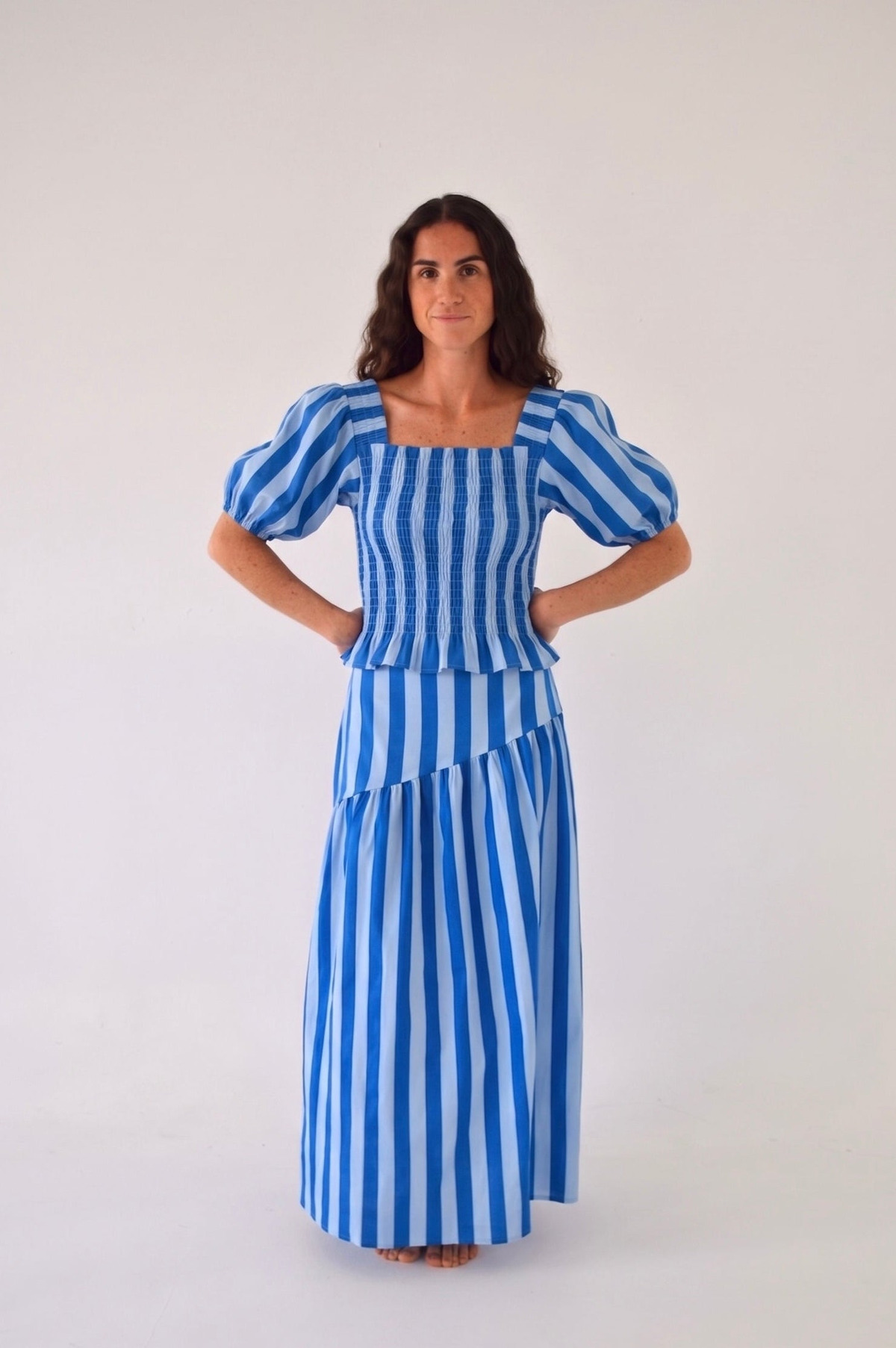 Top romantique rayé smocké BETH, MINDTRAVELER