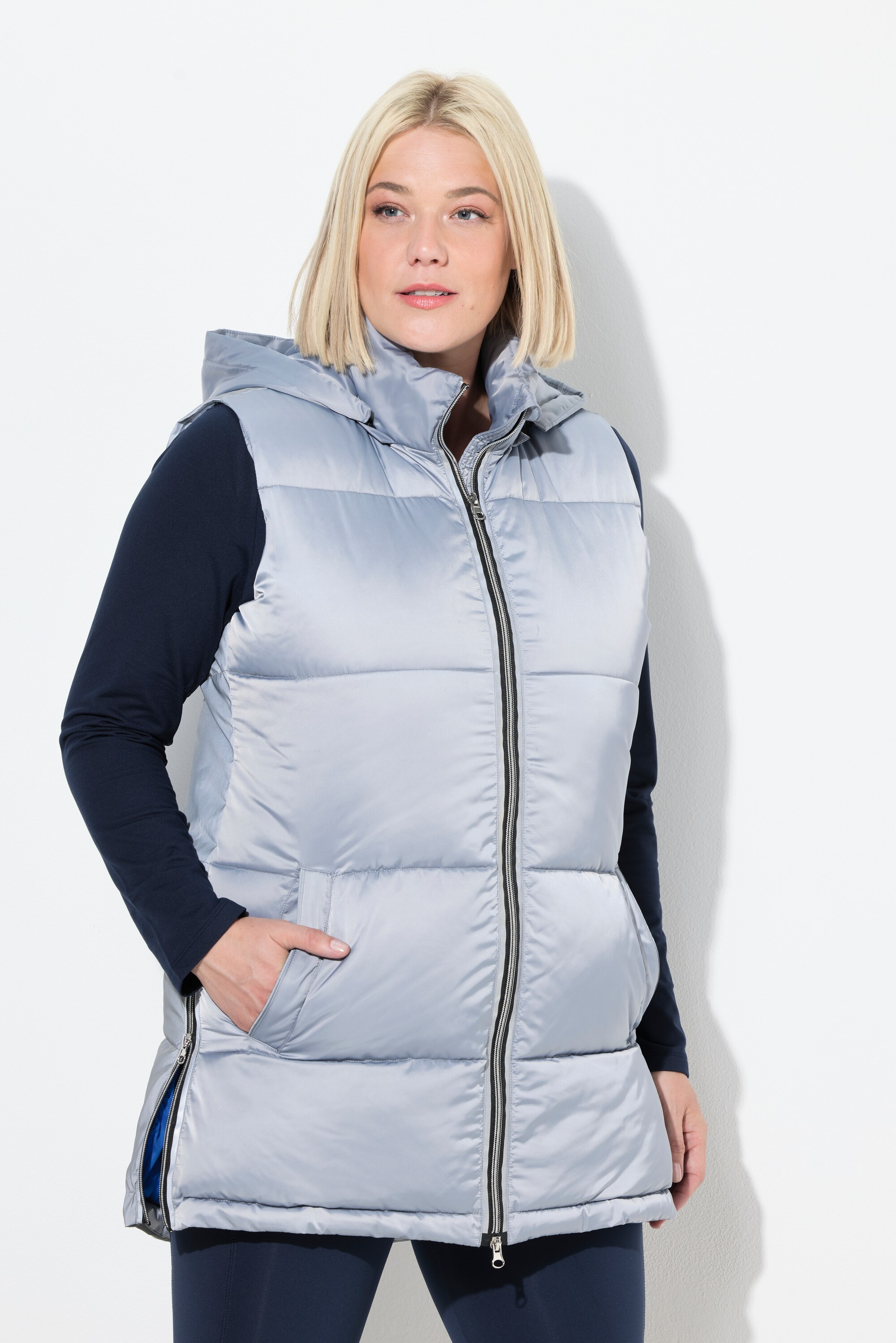 Gilet matelassé long à capuche amovible, ULLA POPKEN