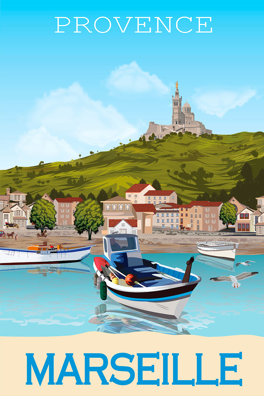 Tableau le vieux port marseille, HEXOA
