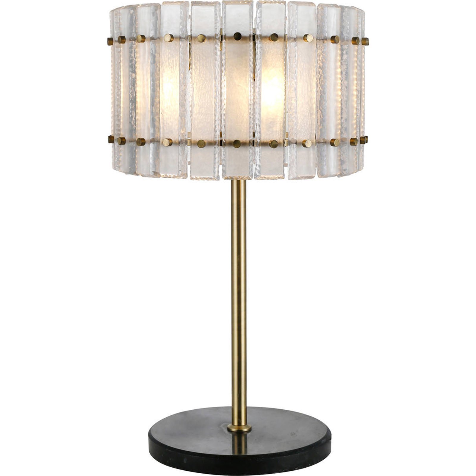 Lampe à poser en verre et marbre, RECOLLECTION