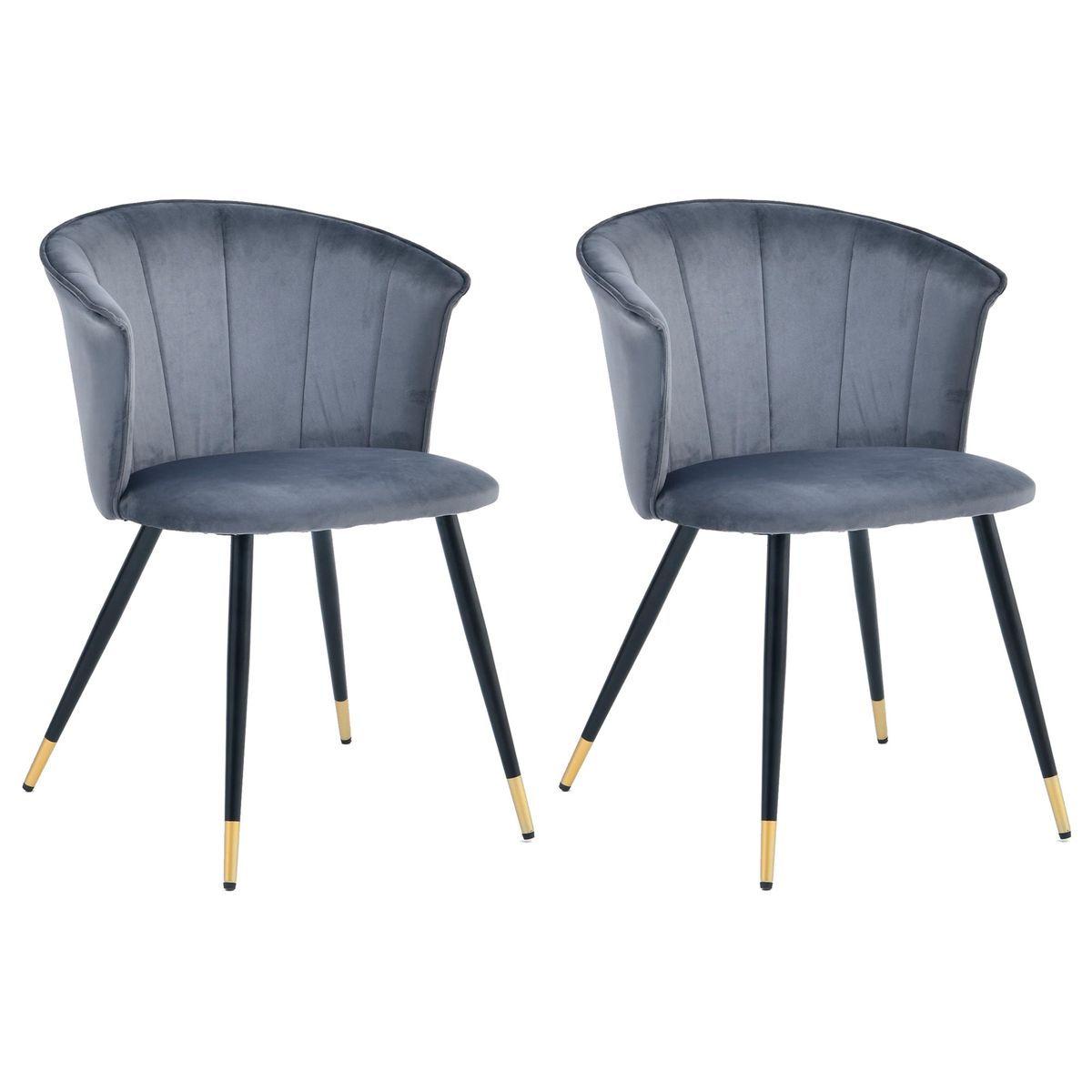 Lot de 2 chaises de salle à manger scandinaves confortable avec accoud –  Meubles Cosy