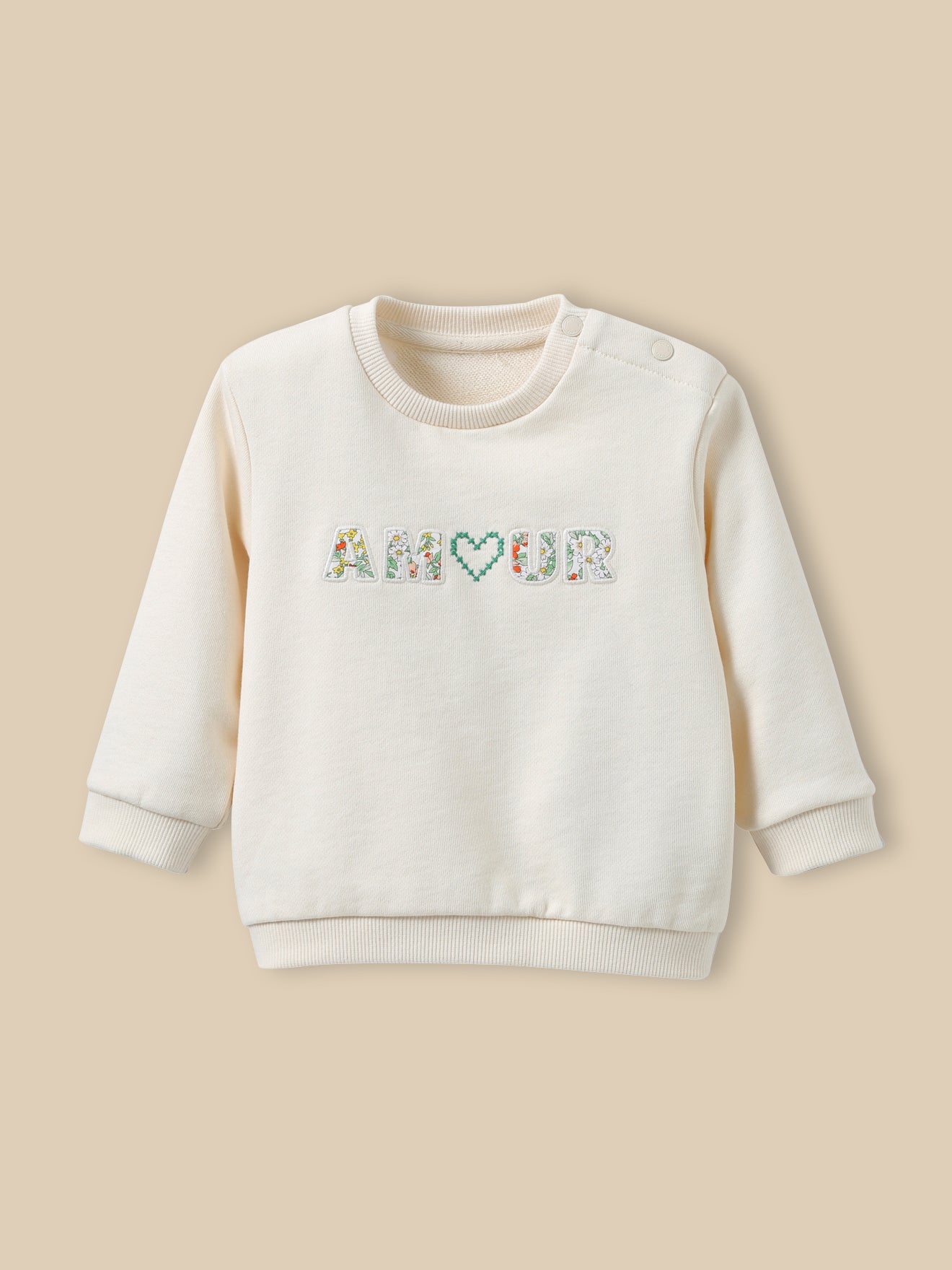 Sweat lettres en tissu Liberty - coton biologique, CYRILLUS