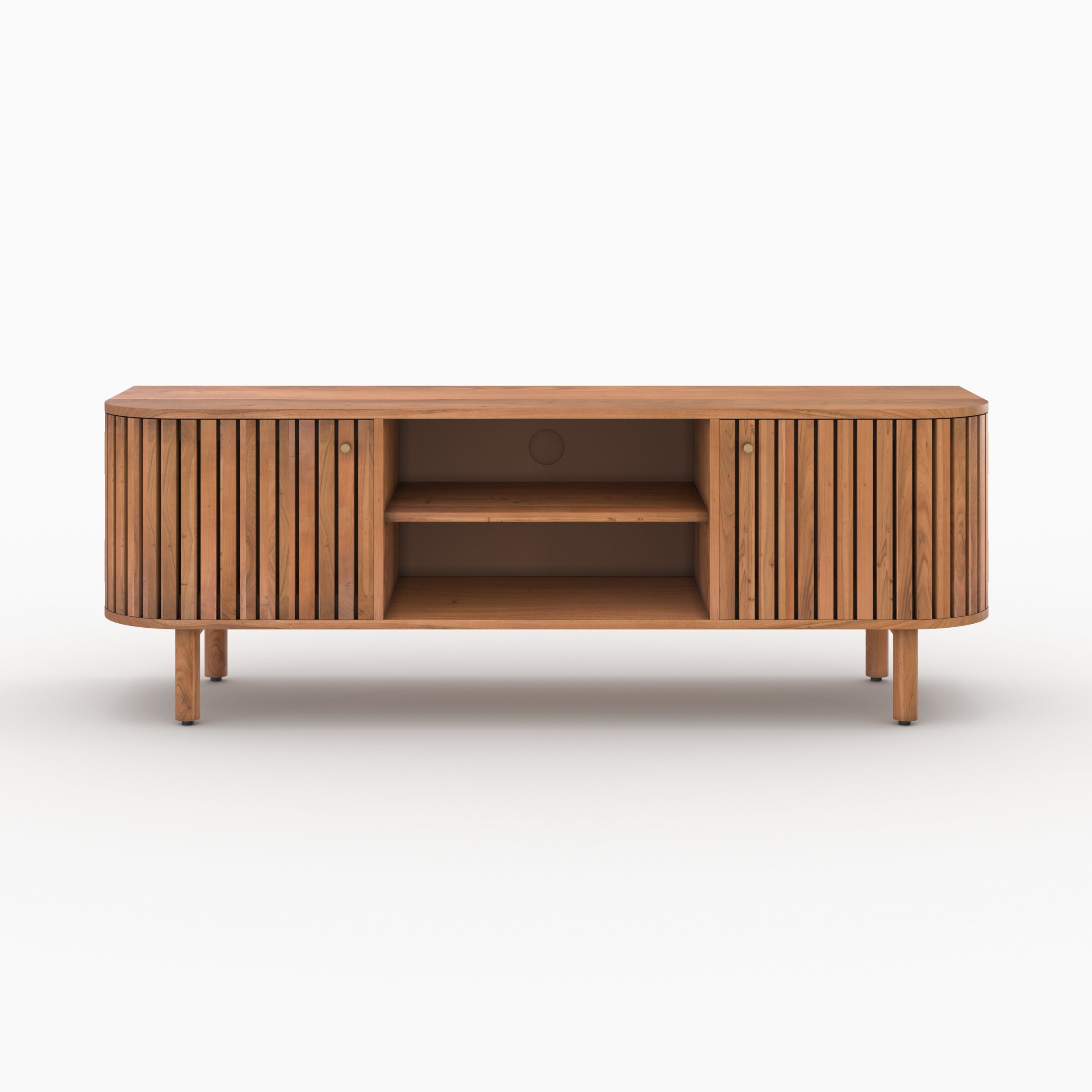 Meuble TV en bois d'acacia 145 cm - PAOLA, MAISON PAVANE