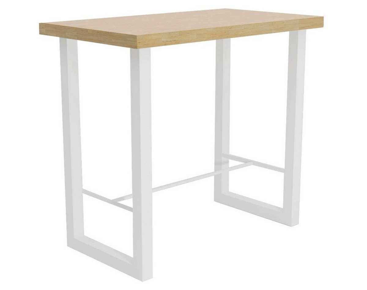 Table haute en chêne et acier - BODEGA, MATHI DESIGN