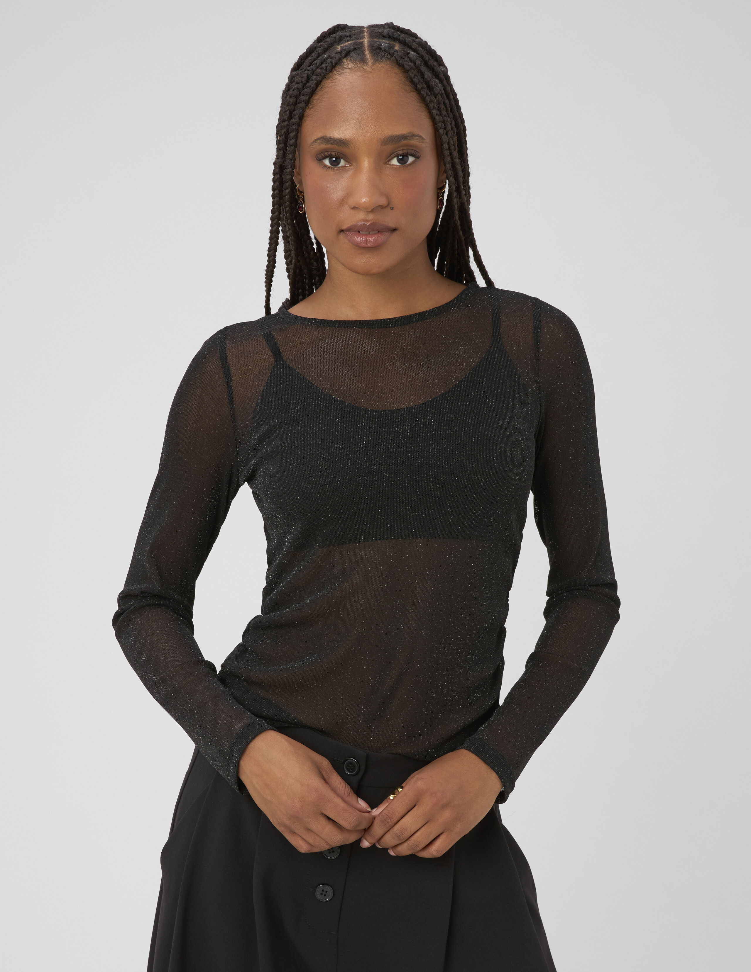 T-shirt manches longues pailleté, BZB