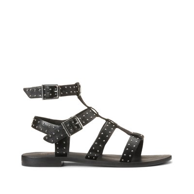 Leather Gladiator Sandals with Studded Details LA REDOUTE COLLECTIONS