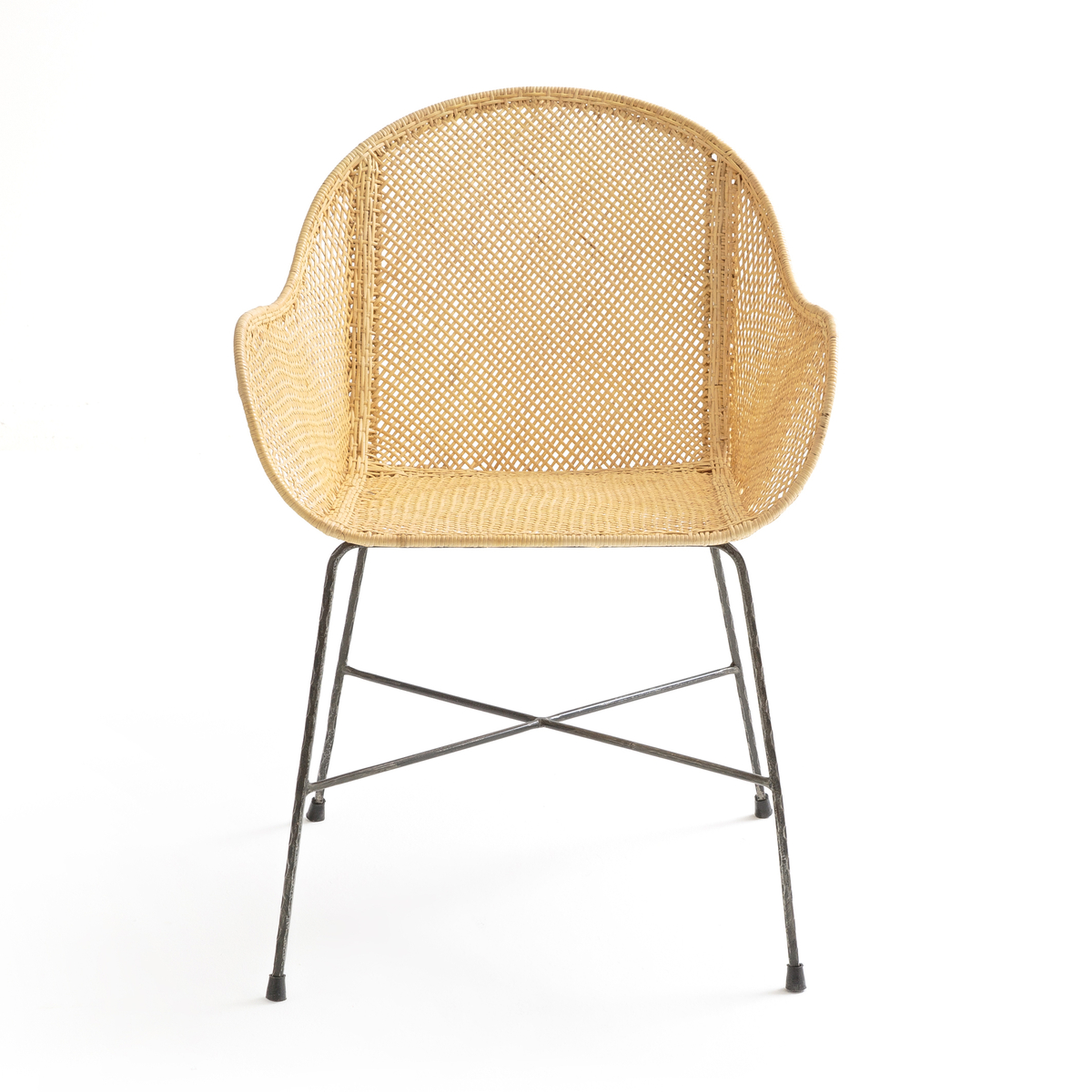 Product photograph of Disthene Rattan Table Armchair from La Redoute UK.