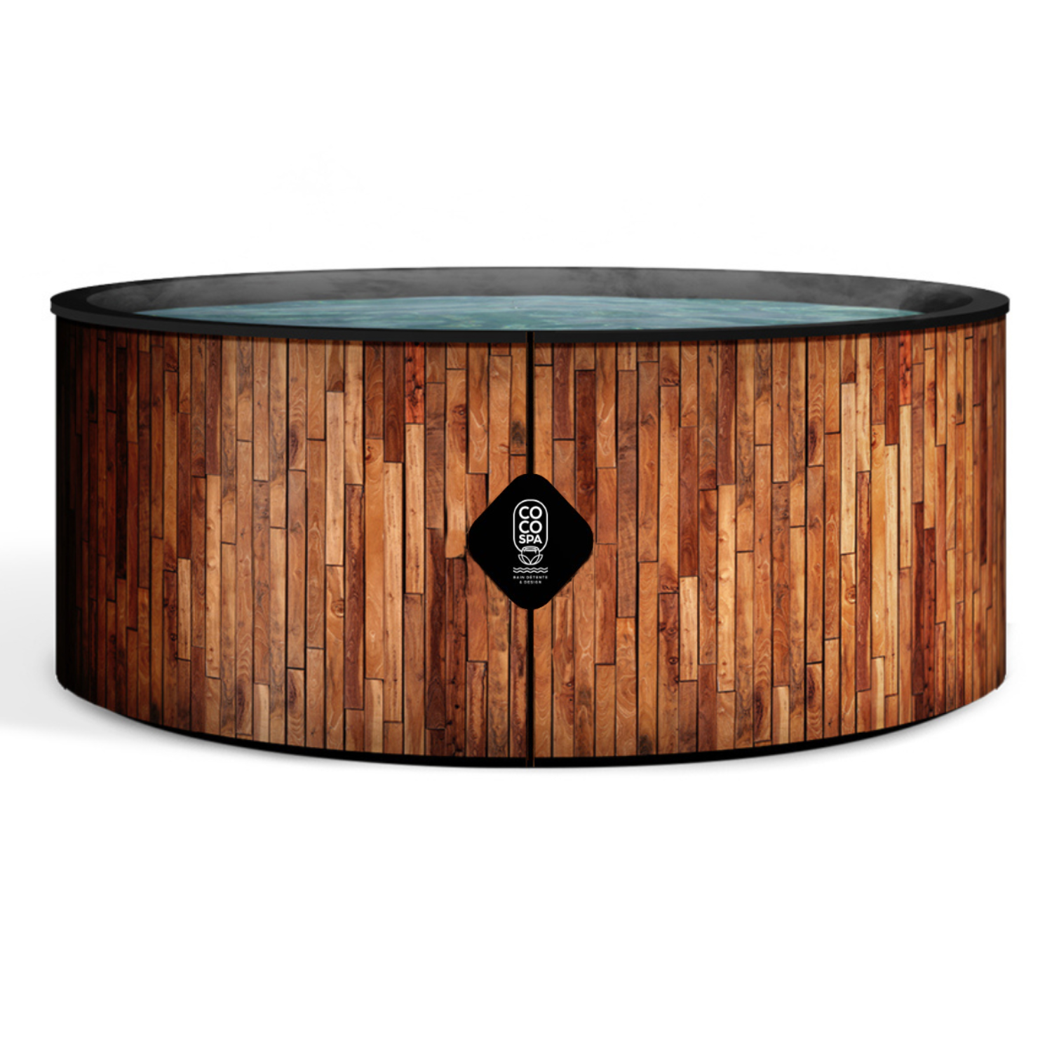 Piscine hors sol gonflable imitation bois, COCO SPA