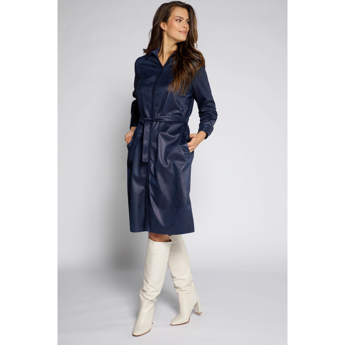 Robe clearance cuir marron