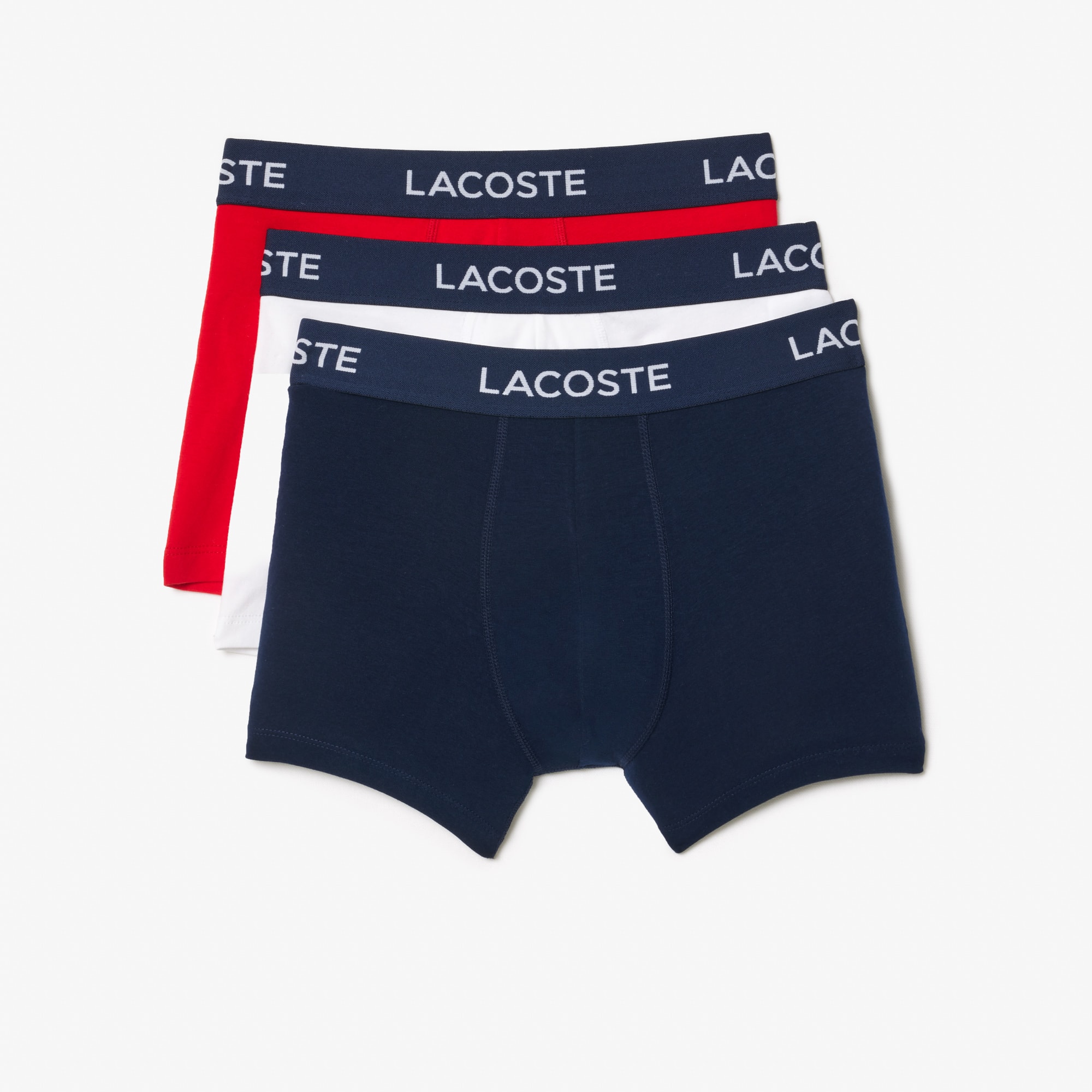 Lot de 3 boxers courts coton Lacoste La Redoute
