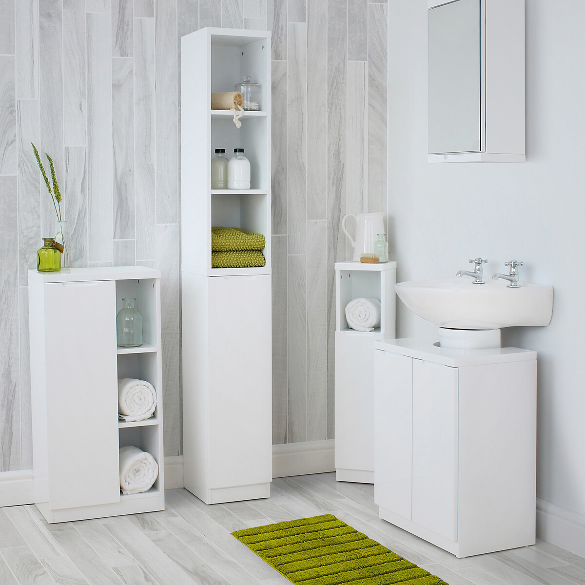 High gloss online bathroom storage