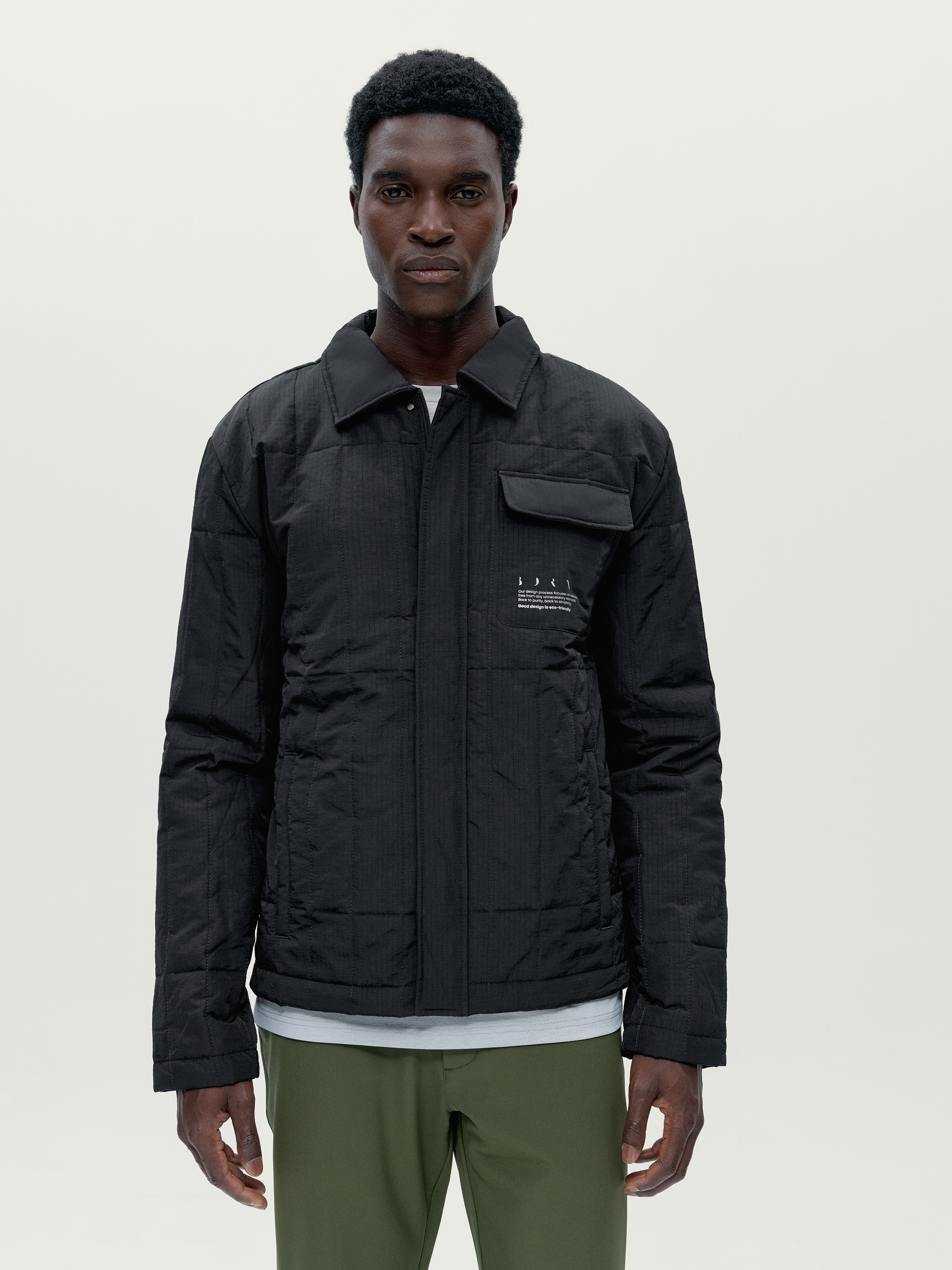 Manteau de sport homme Misuri Toucher doux fermeture éclair, BORN