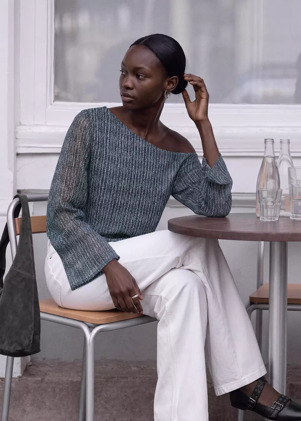 Chemise courte brillante à motifs géométriques, MANGO TEEN