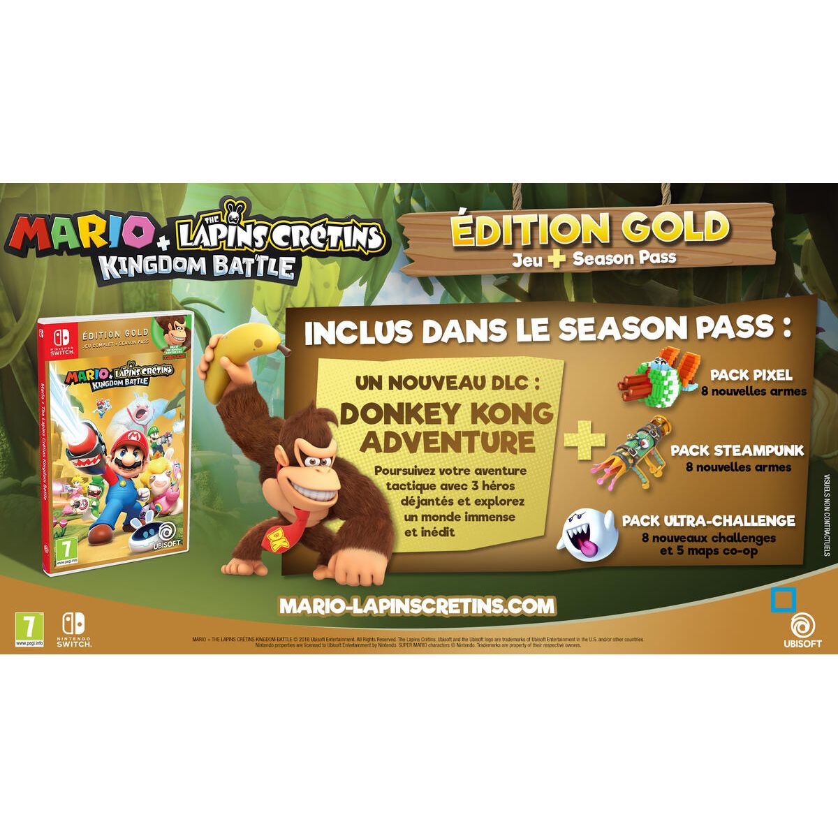Mario + the lapin crétins kingdom battle - edition gold nintendo