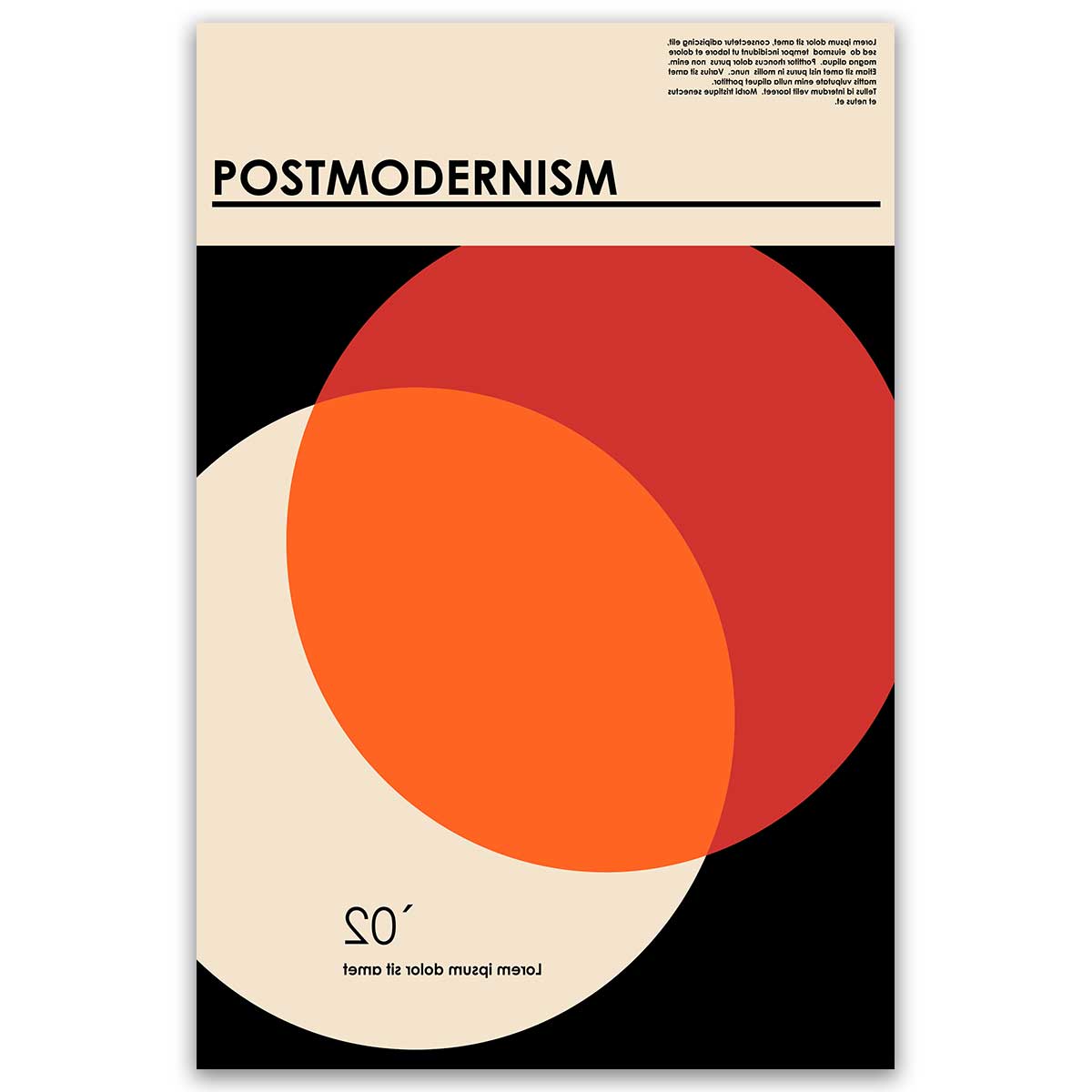 Tableau Postmodernism cercles abstraits, HEXOA